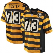 Youth Nike Pittsburgh Steelers #73 Ramon Foster Elite Yellow/Black Alternate 80TH Anniversary Throwback NFL Jersey
