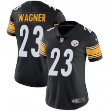 Women's Nike Pittsburgh Steelers #23 Mike Wagner Black Team Color Vapor Untouchable Limited Player NFL Jersey