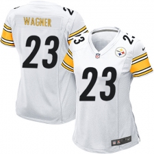 Women's Nike Pittsburgh Steelers #23 Mike Wagner Game White NFL Jersey