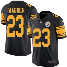 Youth Nike Pittsburgh Steelers #23 Mike Wagner Elite Black Rush Vapor Untouchable NFL Jersey