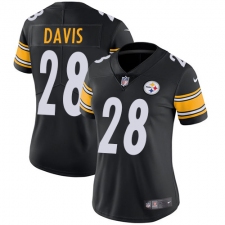 Women's Nike Pittsburgh Steelers #28 Sean Davis Black Team Color Vapor Untouchable Limited Player NFL Jersey