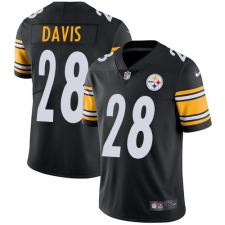 Youth Nike Pittsburgh Steelers #28 Sean Davis Black Team Color Vapor Untouchable Limited Player NFL Jersey