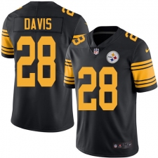 Youth Nike Pittsburgh Steelers #28 Sean Davis Elite Black Rush Vapor Untouchable NFL Jersey