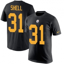 Nike Pittsburgh Steelers #31 Donnie Shell Black Rush Pride Name & Number T-Shirt