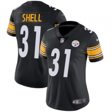 Women's Nike Pittsburgh Steelers #31 Donnie Shell Black Team Color Vapor Untouchable Limited Player NFL Jersey