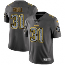 Youth Nike Pittsburgh Steelers #31 Donnie Shell Gray Static Vapor Untouchable Limited NFL Jersey
