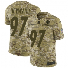 Men's Nike Pittsburgh Steelers #97 Cameron Heyward Limited Camo 2018 Salute to Service NFL Jersey
