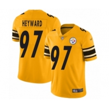 Men's Pittsburgh Steelers #97 Cameron Heyward Limited Gold Inverted Legend Football Jersey