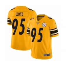 Women's Pittsburgh Steelers #95 Greg Lloyd Limited Gold Inverted Legend Football Jersey