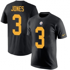 Nike Pittsburgh Steelers #3 Landry Jones Black Rush Pride Name & Number T-Shirt