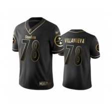 Men's Pittsburgh Steelers #78 Alejandro Villanueva Limited Black Golden Edition Football Jersey