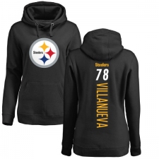 NFL Women's Nike Pittsburgh Steelers #78 Alejandro Villanueva Black Backer Pullover Hoodie