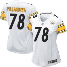 Women's Nike Pittsburgh Steelers #78 Alejandro Villanueva Game White NFL Jersey