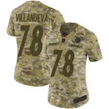 Women's Nike Pittsburgh Steelers #78 Alejandro Villanueva Limited Camo 2018 Salute to Service NFL Jersey