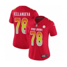 Women's Nike Pittsburgh Steelers #78 Alejandro Villanueva Limited Red AFC 2019 Pro Bowl NFL Jersey