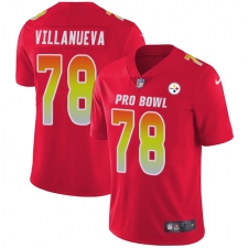 Youth Nike Pittsburgh Steelers #78 Alejandro Villanueva Limited Red 2018 Pro Bowl NFL Jersey