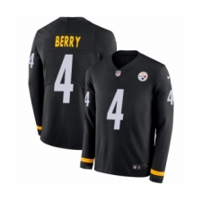 Men's Nike Pittsburgh Steelers #4 Jordan Berry Limited Black Therma Long Sleeve NFL Jersey