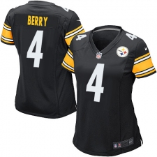 Women's Nike Pittsburgh Steelers #4 Jordan Berry Game Black Team Color NFL Jersey