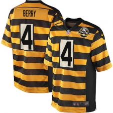 Youth Nike Pittsburgh Steelers #4 Jordan Berry Elite Yellow/Black Alternate 80TH Anniversary Throwback NFL Jersey