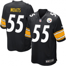 Men's Nike Pittsburgh Steelers #55 Arthur Moats Game Black Team Color NFL Jersey