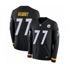 Men's Nike Pittsburgh Steelers #77 Marcus Gilbert Limited Black Therma Long Sleeve NFL Jersey