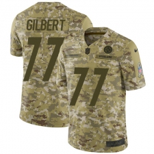 Men's Nike Pittsburgh Steelers #77 Marcus Gilbert Limited Camo 2018 Salute to Service NFL Jersey