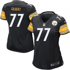 Women's Nike Pittsburgh Steelers #77 Marcus Gilbert Game Black Team Color NFL Jersey