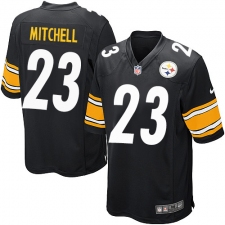 Men's Nike Pittsburgh Steelers #23 Mike Mitchell Game Black Team Color NFL Jersey