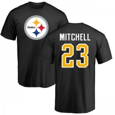 NFL Nike Pittsburgh Steelers #23 Mike Mitchell Black Name & Number Logo T-Shirt