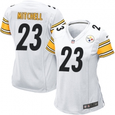 Women's Nike Pittsburgh Steelers #23 Mike Mitchell Game White NFL Jersey