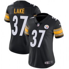 Women's Nike Pittsburgh Steelers #37 Carnell Lake Black Team Color Vapor Untouchable Limited Player NFL Jersey