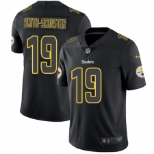 Men's Nike Pittsburgh Steelers #19 JuJu Smith-Schuster Limited Black Rush Impact NFL Jersey