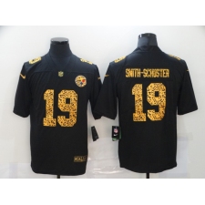 Men's Pittsburgh Steelers #19 JuJu Smith-Schuster Black Nike Leopard Print Limited Jersey