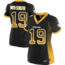 Women's Nike Pittsburgh Steelers #19 JuJu Smith-Schuster Elite Black Drift Fashion NFL Jersey