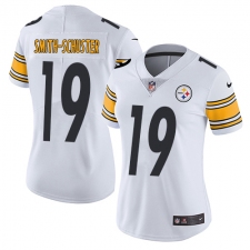 Women's Nike Pittsburgh Steelers #19 JuJu Smith-Schuster Elite White NFL Jersey