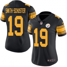 Women's Nike Pittsburgh Steelers #19 JuJu Smith-Schuster Limited Black Rush Vapor Untouchable NFL Jersey