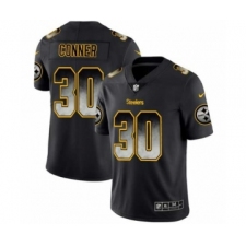 Men Pittsburgh Steelers #30 James Conner Black Smoke Fashion Limited Jersey