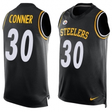 Men's Nike Pittsburgh Steelers #30 James Conner Limited Black Player Name & Number Tank Top NFL Jersey