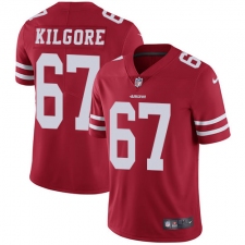 Youth Nike San Francisco 49ers #67 Daniel Kilgore Elite Red Team Color NFL Jersey