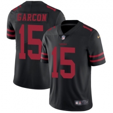 Men's Nike San Francisco 49ers #15 Pierre Garcon Black Vapor Untouchable Limited Player NFL Jersey