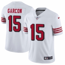 Men's Nike San Francisco 49ers #15 Pierre Garcon Elite White Rush Vapor Untouchable NFL Jersey