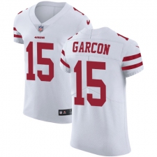 Men's Nike San Francisco 49ers #15 Pierre Garcon White Vapor Untouchable Elite Player NFL Jersey