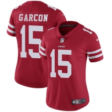 Women's Nike San Francisco 49ers #15 Pierre Garcon Elite Red Team Color NFL Jersey