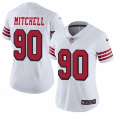 Women's Nike San Francisco 49ers #90 Earl Mitchell Limited White Rush Vapor Untouchable NFL Jersey
