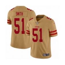 Men's San Francisco 49ers #51 Malcolm Smith Limited Gold Inverted Legend Football Jersey