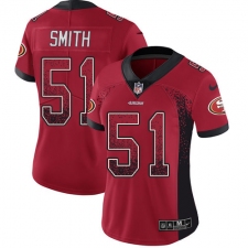 Women's Nike San Francisco 49ers #51 Malcolm Smith Limited Red Rush Drift Fashion NFL Jersey