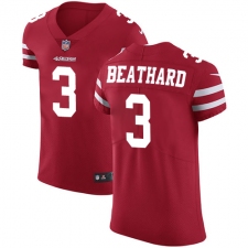 Men's Nike San Francisco 49ers #3 C. J. Beathard Red Team Color Vapor Untouchable Elite Player NFL Jersey