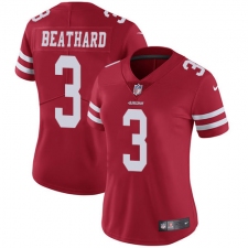 Women's Nike San Francisco 49ers #3 C. J. Beathard Elite Red Team Color NFL Jersey