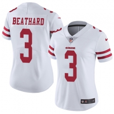 Women's Nike San Francisco 49ers #3 C. J. Beathard Elite White NFL Jersey