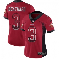 Women's Nike San Francisco 49ers #3 C. J. Beathard Limited Red Rush Drift Fashion NFL Jersey